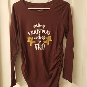 Christmas Maternity Long Sleeve T-shirt
